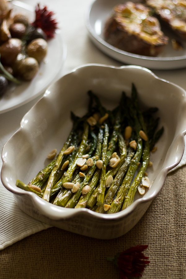 Roasted Peanut and Garlic Asparagus.
