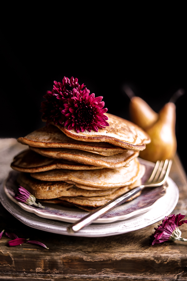 Autumn Pear Ginger Pancakes.