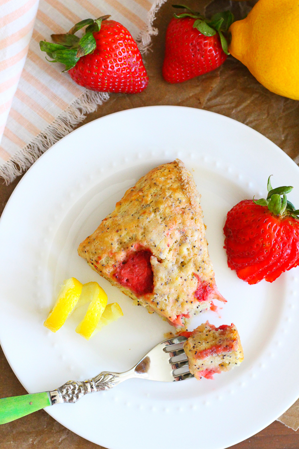 Strawberry Lemon Poppy Seed Scones