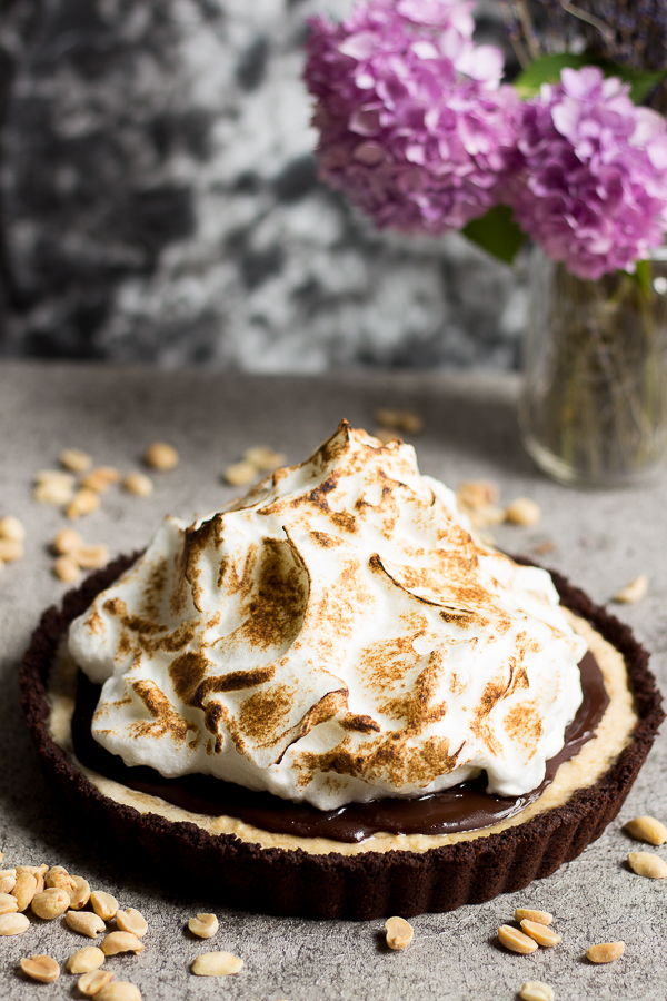 Peanut Butter Cup Meringue Tart with Justin’s