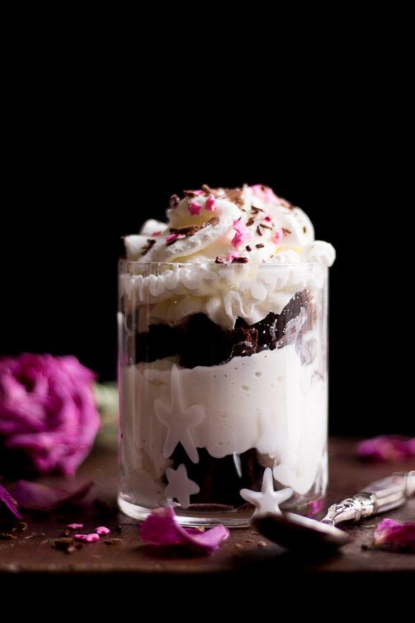 Personal Fudgy Brownie Trifle.