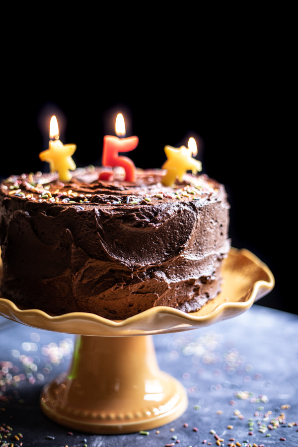 The Ultimate Chocolate Vanilla Birthday Cake.