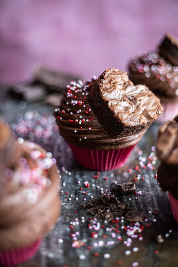 Red Wine Chocolate Brownie Cupcakes.