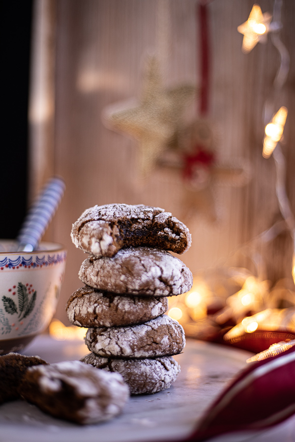 Gingerbread Crinkle Cookies.