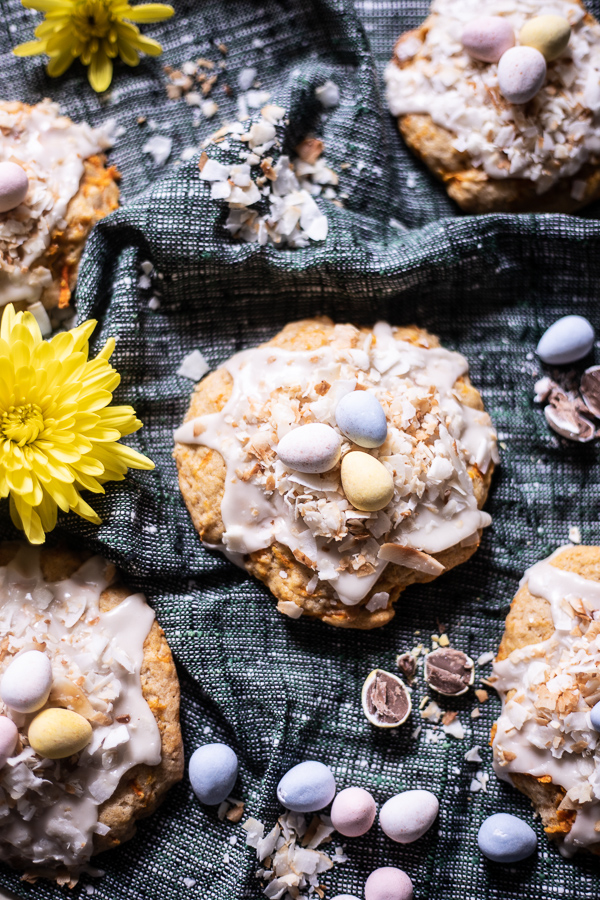 Soft Carrot Toasted Coconut Cookies.